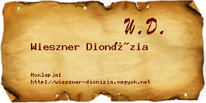 Wieszner Dionízia névjegykártya